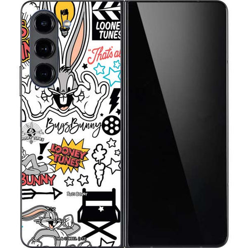 Looney Tunes Bugs Bunny Patches Galaxy Z Fold5 5G Skin