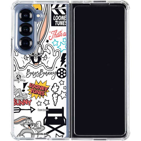 Looney Tunes Bugs Bunny Patches Galaxy Z Fold6 Clear Case