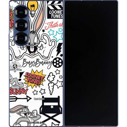 Looney Tunes Bugs Bunny Patches Galaxy Z Fold6 Skin