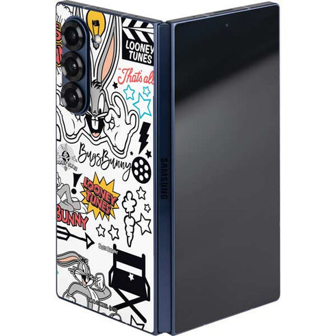 Looney Tunes Bugs Bunny Patches Galaxy Z Fold6 Skin