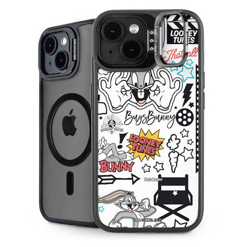 Looney Tunes Bugs Bunny Patches iPhone 15 Plus Kickstand Case