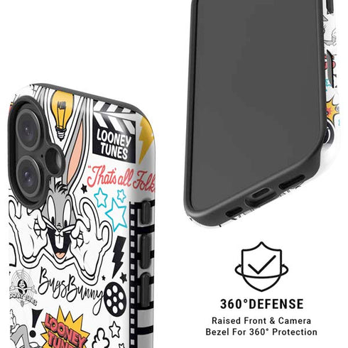 Looney Tunes Bugs Bunny Patches iPhone 16 Magsafe Impact Case