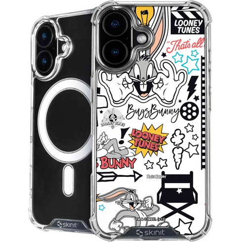 Looney Tunes Bugs Bunny Patches iPhone 16 Plus MagSafe Case