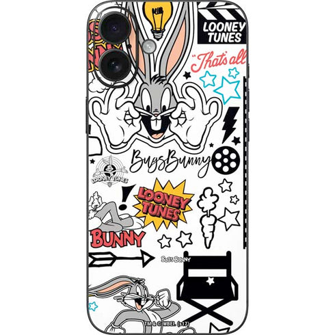 Looney Tunes Bugs Bunny Patches iPhone 16 Plus Skin