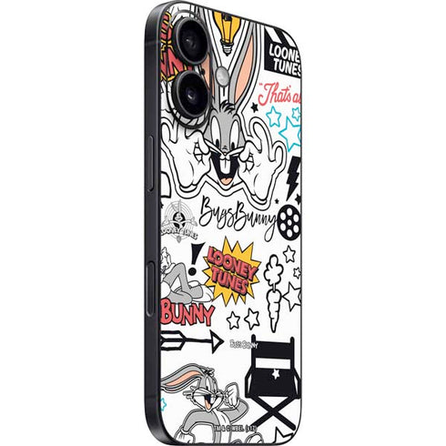 Looney Tunes Bugs Bunny Patches iPhone 16 Plus Skin