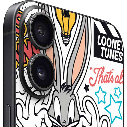 Looney Tunes Bugs Bunny Patches iPhone 16 Plus Skin