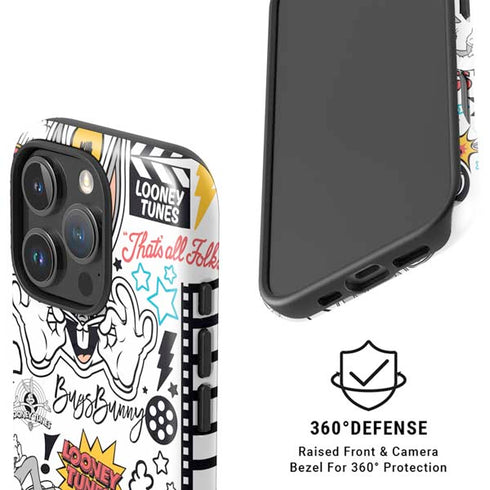 Looney Tunes Bugs Bunny Patches iPhone 16 Pro Magsafe Impact Case