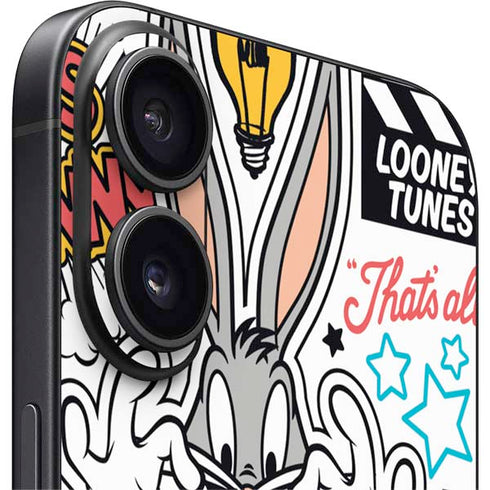 Looney Tunes Bugs Bunny Patches iPhone 16 Skin