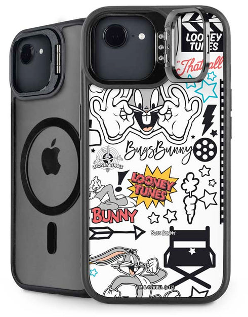 Looney Tunes Bugs Bunny Patches iPhone 16e Kickstand Case