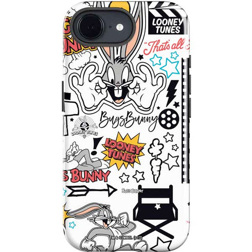 Looney Tunes Bugs Bunny Patches iPhone 16e Impact Case