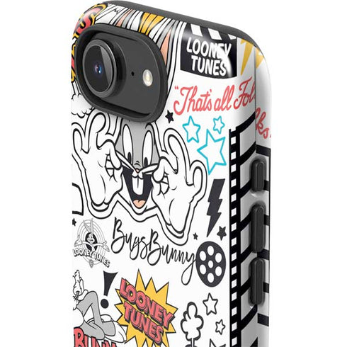 Looney Tunes Bugs Bunny Patches iPhone 16e Impact Case