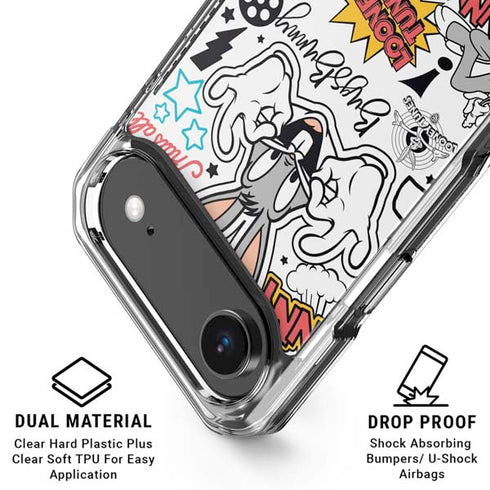 Looney Tunes Bugs Bunny Patches iPhone 17 Air Clear Case