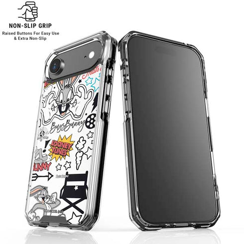 Looney Tunes Bugs Bunny Patches iPhone 17 Air Clear Case