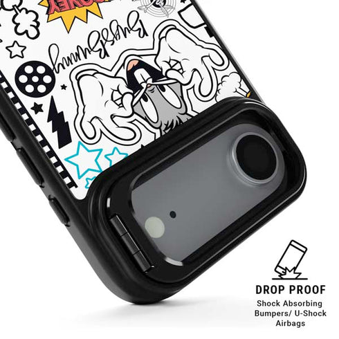 Looney Tunes Bugs Bunny Patches iPhone 17 Air Kickstand Case