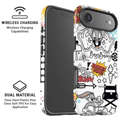 Looney Tunes Bugs Bunny Patches iPhone 17 Air Magsafe Impact Case