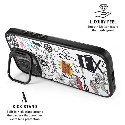 Looney Tunes Bugs Bunny Patches iPhone 17 Kickstand Case