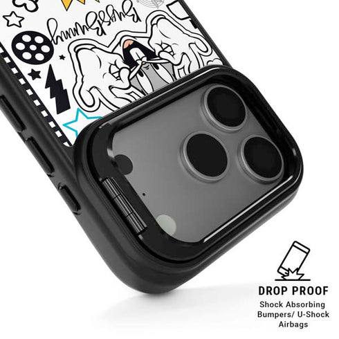 Looney Tunes Bugs Bunny Patches iPhone 17 Pro Max Kickstand Case