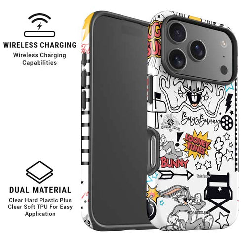 Looney Tunes Bugs Bunny Patches iPhone 17 Pro Max Magsafe Impact Case