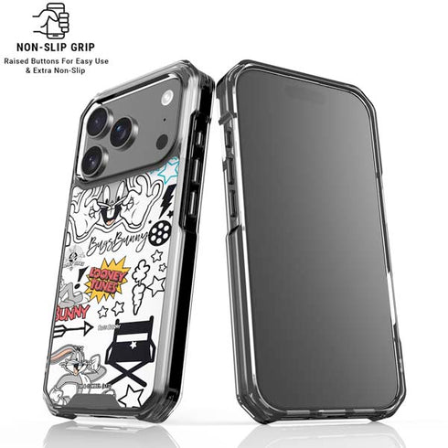Looney Tunes Bugs Bunny Patches iPhone 18 Pro Clear Case
