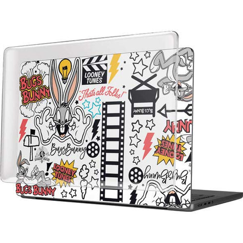 Looney Tunes Bugs Bunny Patches MacBook Pro 14in (2021-24) Case plus Skin