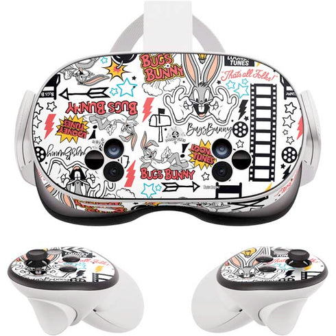 Looney Tunes Bugs Bunny Patches Meta Quest 3S Skin