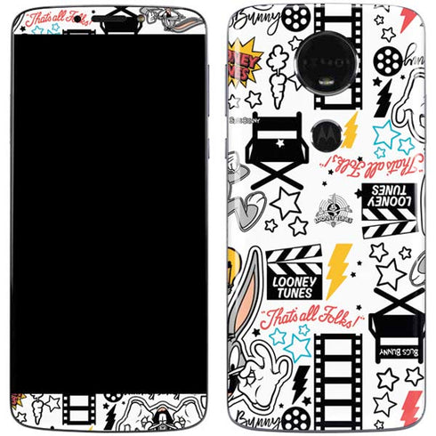 Looney Tunes Bugs Bunny Patches Moto E5 Plus Skin