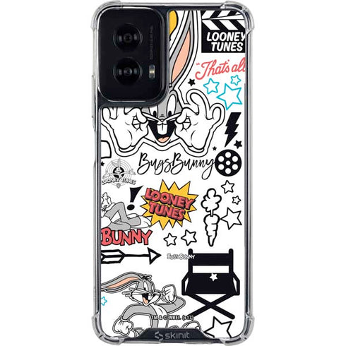 Looney Tunes Bugs Bunny Patches Moto G Power 5G (2024) Clear Case