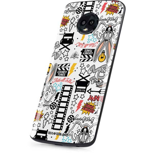 Looney Tunes Bugs Bunny Patches Moto G6 Skin