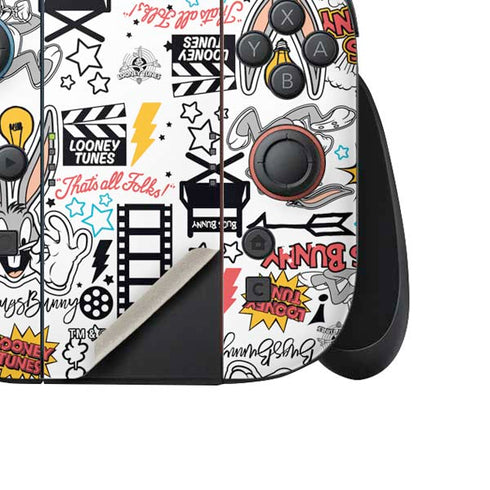 Looney Tunes Bugs Bunny Patches Nintendo Switch 2 (2025) Joy-Con Controller Skin