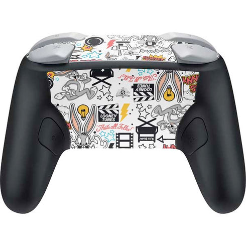Looney Tunes Bugs Bunny Patches Nintendo Switch 2 (2025) Pro Controller Skin