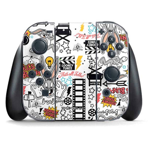 Looney Tunes Bugs Bunny Patches Nintendo Switch (2017-2021) Joy-Con Controller Skin