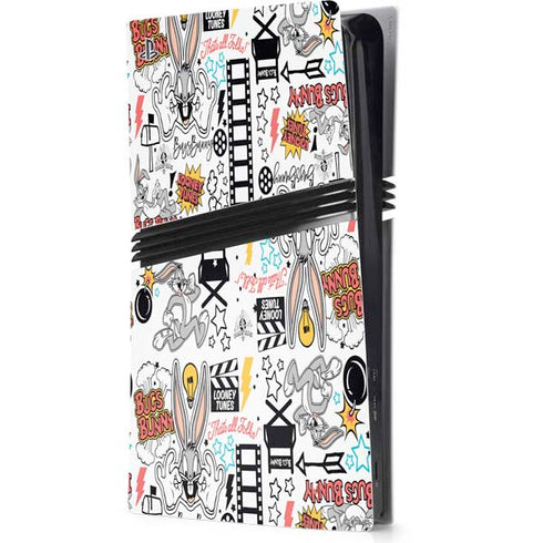 Looney Tunes Bugs Bunny Patches PS5 Pro Console Skin