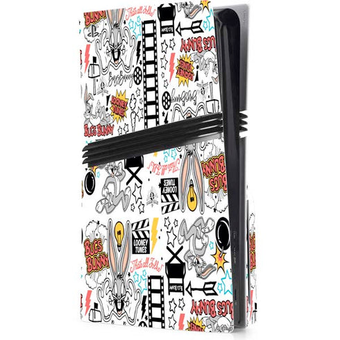 Looney Tunes Bugs Bunny Patches PS5 Pro Disk Console Skin