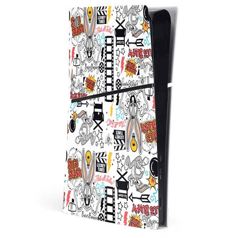 Looney Tunes Bugs Bunny Patches PS5 Slim Digital Edition Console Skin