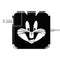 Looney Tunes Bugs Bunny Plain Black and White 85W Power Adapter (15 and 17 inch MacBook Pro Charger) Skin