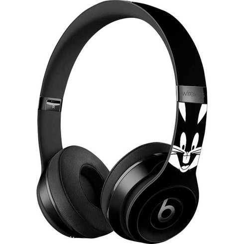 Looney Tunes Bugs Bunny Plain Black and White Beats Solo 3 Wireless Skin