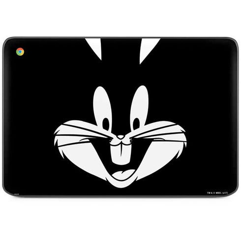 Looney Tunes Bugs Bunny Plain Black and White HP Chromebook Skin