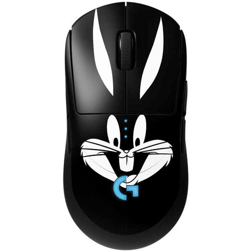 Looney Tunes Bugs Bunny Plain Black and White G Pro Wireless Gaming Mouse Skin