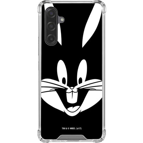 Looney Tunes Bugs Bunny Plain Black and White Galaxy A17 Clear Case