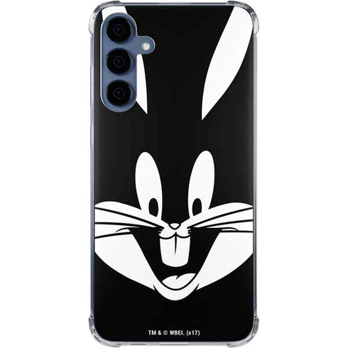 Looney Tunes Bugs Bunny Plain Black and White Galaxy A35 5G Clear Case