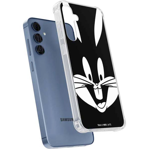 Looney Tunes Bugs Bunny Plain Black and White Galaxy A55 5G Clear Case