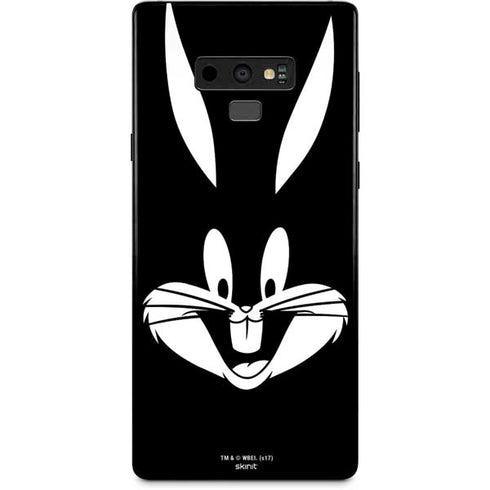 Looney Tunes Bugs Bunny Plain Black and White Galaxy Note 9 Skin