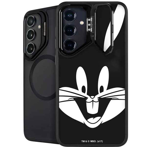 Looney Tunes Bugs Bunny Plain Black and White Galaxy S24 Kickstand Case