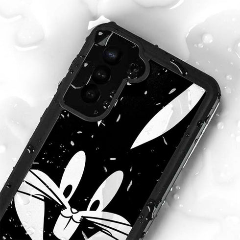 Looney Tunes Bugs Bunny Plain Black and White Galaxy S24 Plus Waterproof Case