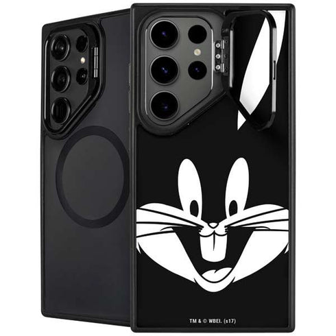 Looney Tunes Bugs Bunny Plain Black and White Galaxy S25 Ultra Kickstand Case