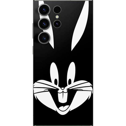 Looney Tunes Bugs Bunny Plain Black and White Galaxy S24 Ultra Skin