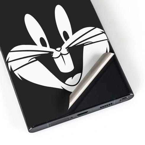 Looney Tunes Bugs Bunny Plain Black and White Galaxy S24 Ultra Skin