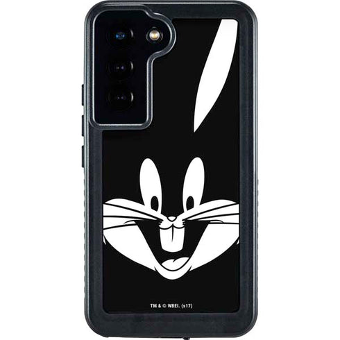 Looney Tunes Bugs Bunny Plain Black and White Galaxy S24 Waterproof Case