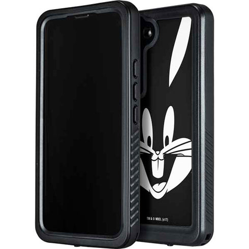 Looney Tunes Bugs Bunny Plain Black and White Galaxy S24 Waterproof Case