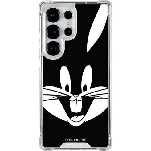 Looney Tunes Bugs Bunny Plain Black and White Galaxy S25 Ultra Clear Case